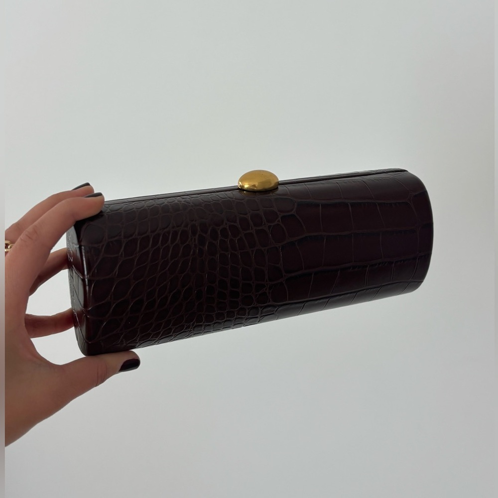Zara croc embossed clutch rare